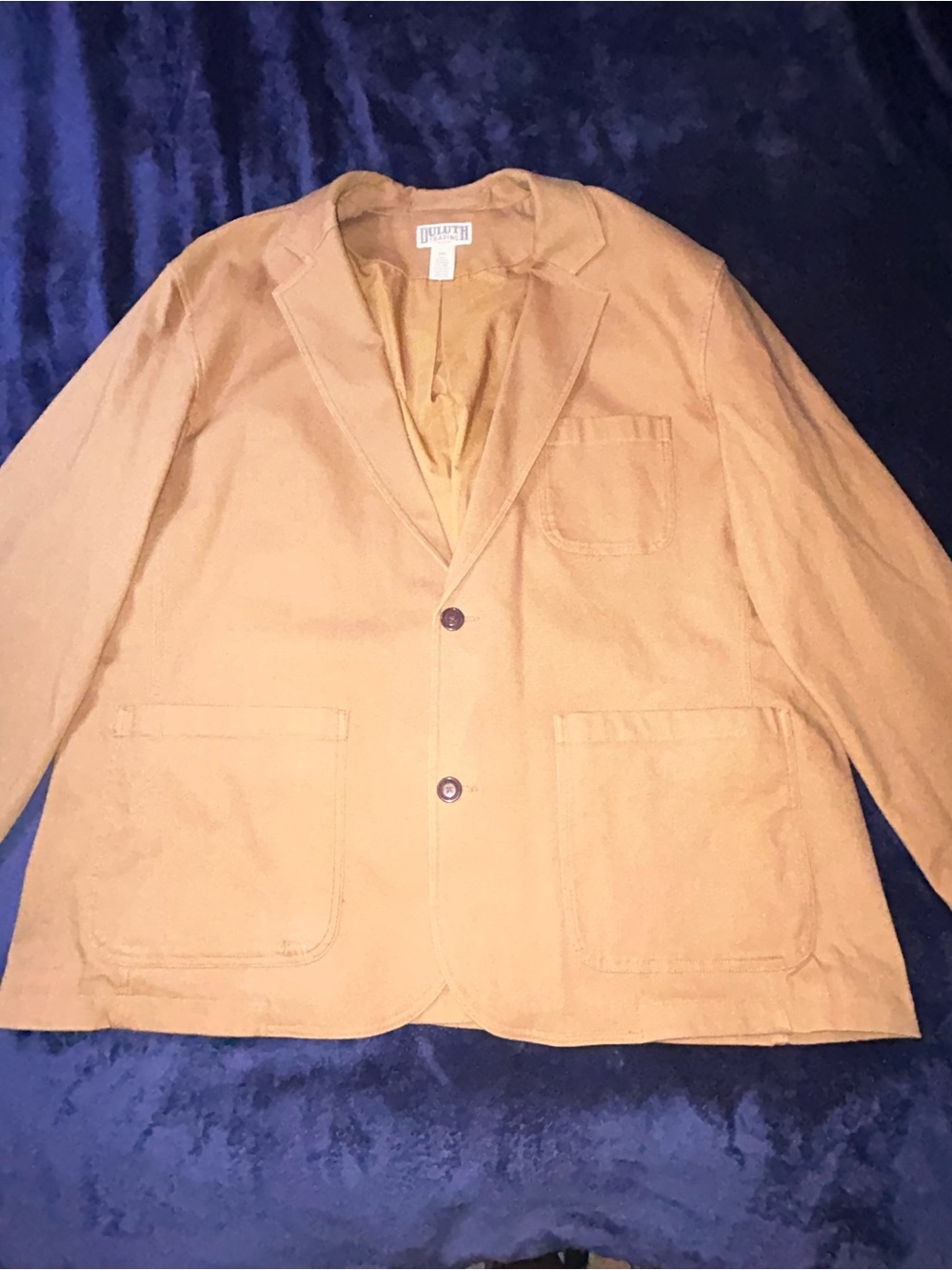 Duluth Trading Co Canvas Blazer 26514 sz 3XL, Tan/beige